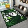 Maple Weed Plants Green Death Skull Area Rug,Carpet Rug for Home Living Room Bedroom Sofa Doormat Decor,kids Non-slip Floor Mat