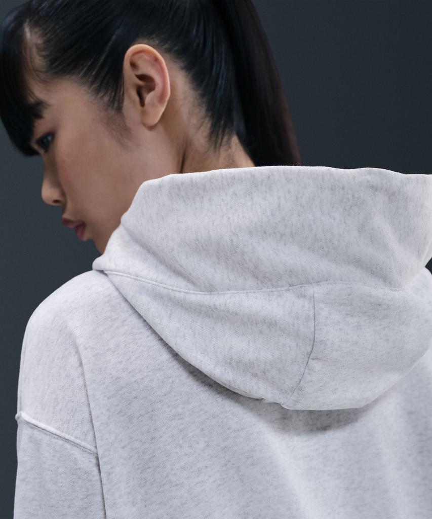 Спортивная толстовка с капюшоном Phoenix Fleece, оверсайз - Березовый меланж: Черный / Fz7197-051
