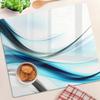 Decorative Glass Chopping and Serving Board, Abstract Waves, 60x52 cm
