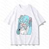Взрослые Детские Hatsune miku Мультиформа Коллаж Персонажей Хлопок Субкультура Персонализированная Футболка Унисекс Рубашки Женские футболки