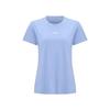 Серия для настольного тенниса Li Ning Однотонная футболка с принтом логотипа, с круглым вырезом и короткими рукавами, унисекс, топ, цапля-голубой ATSV616-2