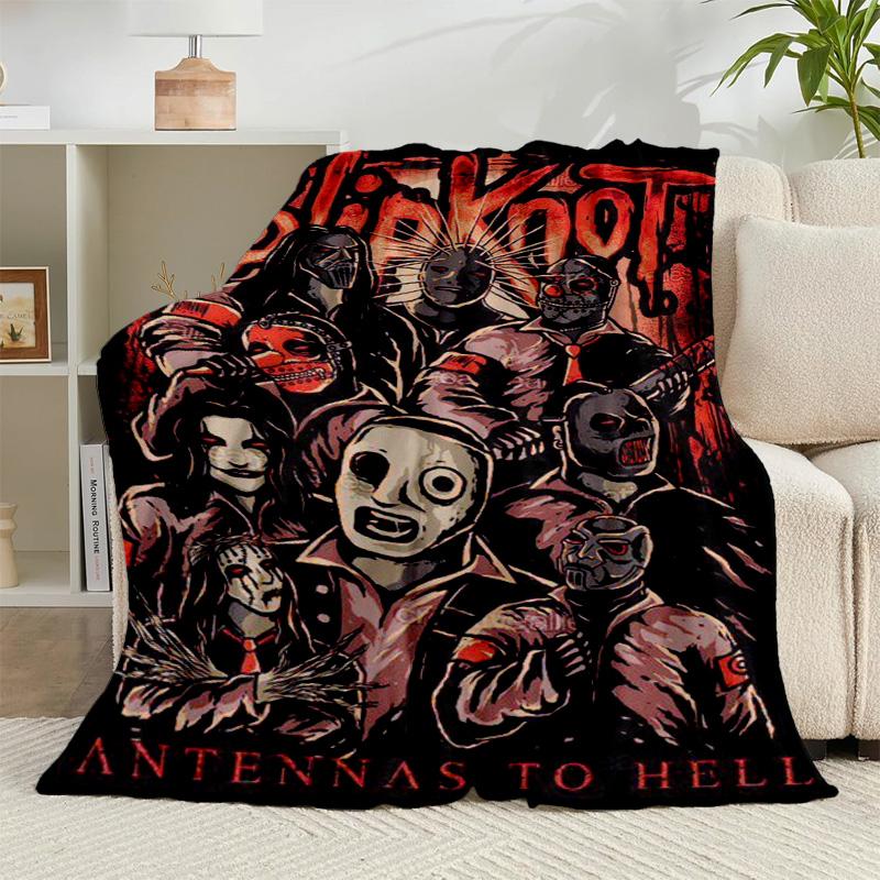 1PC Rock Metal Music Band Collage Flannel Blanket Gift, Suitable for Both Men And Women, Soft Ideal for Beds And Sofa, Birthday Or Christmas Gift
