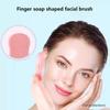 Мини-щетка для умывания лица в форме тапочки, мягкая силиконовая щетка для глубокого очищения пор, удаления омертвевших клеток кожи, массажная очищающая щетка