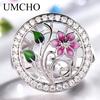 Umcho Серебряное кольцо с цветком на годовщину дня рождения, День святого Валентина, ювелирные изделия, подарки для женщин, жены и девочек