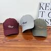 New spring and summer baseball cap men's and women's soft top letter embroidery versatile face small sunshade curved brim cap