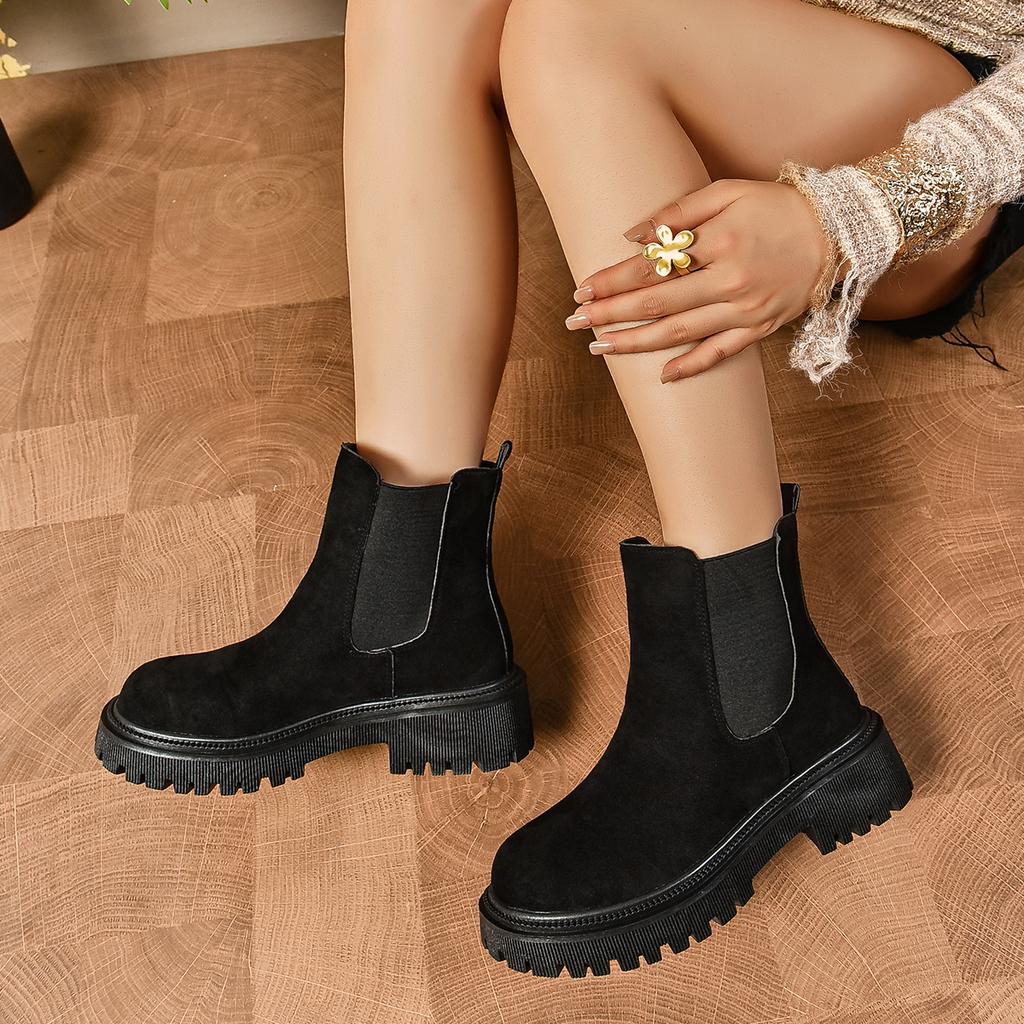 Женские ботинки весна-осень на платформе кожаные ботильоны с круглым носком женские модные легкие удобные туфли ручной работы для женщин