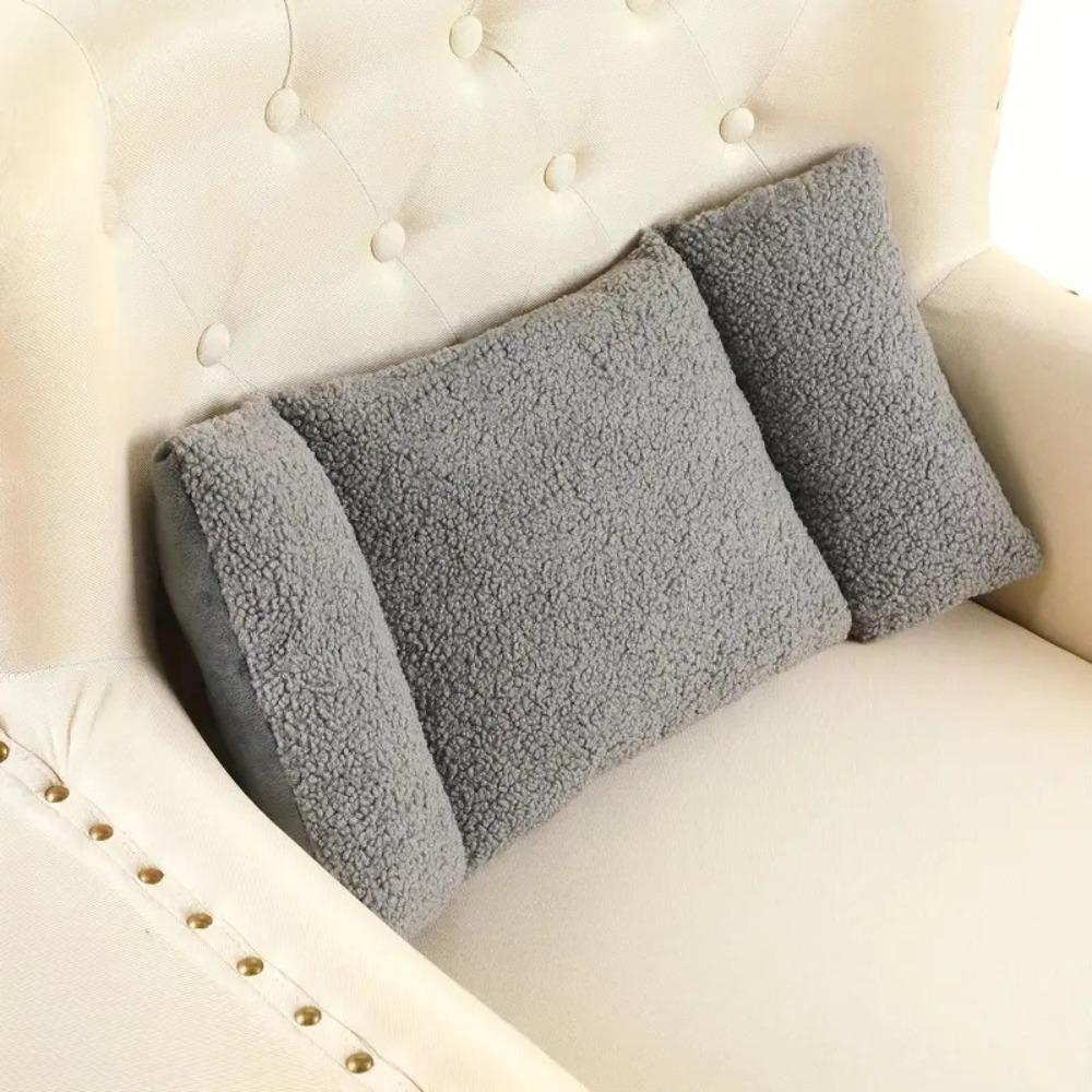 Ergonomic 3-Segment Lumbar Pillow Soft Back Support Cushion Universal Waist Cushion Sofa