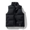 Autumn and Winter Thickened Warm Stand-up Collar Solid Color Vest Men's Trend Loose Sleeveless Vest Vest