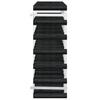 42 Bottle Wine Rack Black Solid Pine Wood