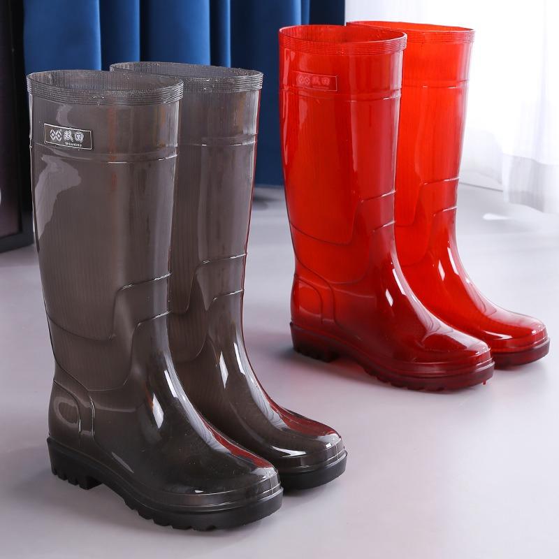 Высокие коричневые резиновые сапоги без сетки быстросохнущие рабочие резиновые сапоги с высоким голенищем нескользящие резиновые сапоги уличные водонепроницаемые сапоги утолщенные водные сапоги мужские