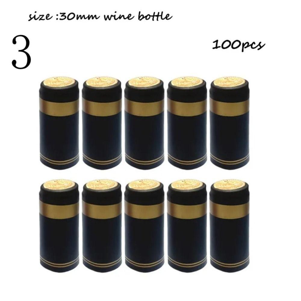 100 шт. отрывной язычок винная термоусадочная пленка обертывание ПВХ винная бутылка крышка винная бутылка с прямым горлом