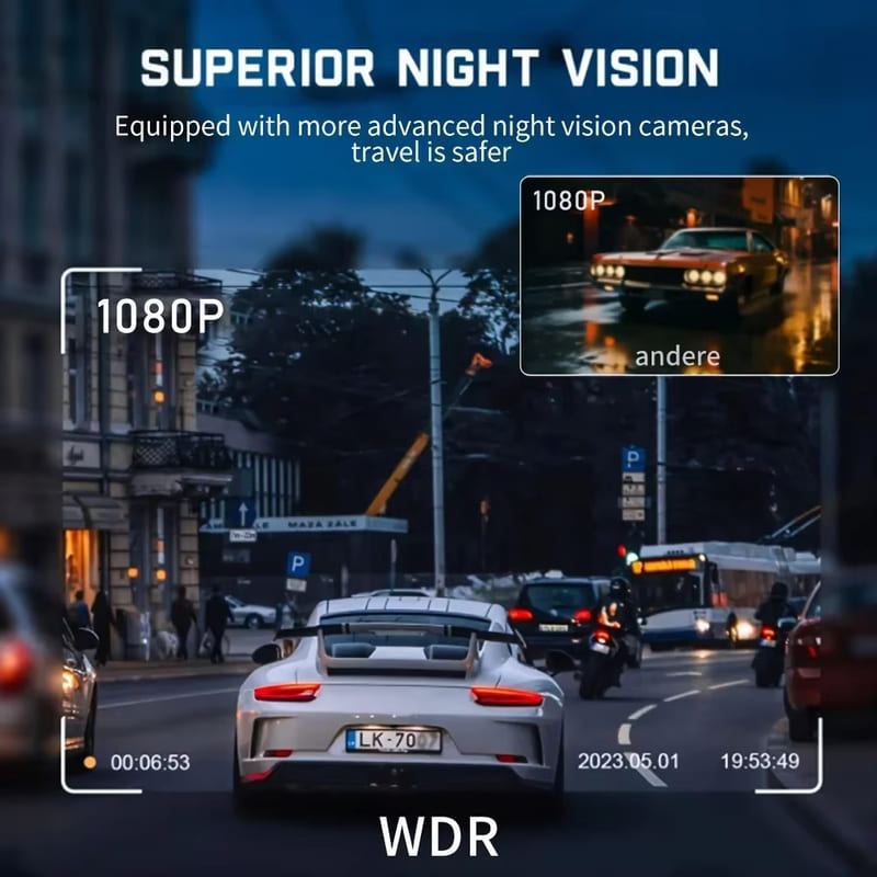 4-канальная видеокамера для приборной панели, камера для вождения с Wi-Fi, 1080P, передняя, левая, правая, задняя, ночное видение, циклическая запись, черный ящик, автомобильные аксессуары
