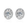 Vinregem 1.5CT 6*8 мм бриллианты овальной огранки 100% стерлинговое серебро 925 пробы 3EX VVS1 настоящий муассанит драгоценный камень серьги-пусеты ювелирные изделия для женщин