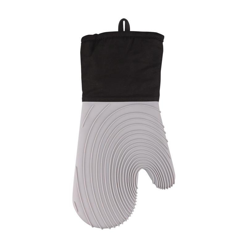Silicone Cotton Cloth Thermal Insulation Gloves Microwave Oven Anti-scalding Kitchen High Temperature Resistant Thickened Baking Gloves