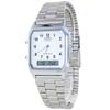 CASIO watch for men and white and silver retro overseas a big or entrance (no box) women, analog-digital, metal, classic, model