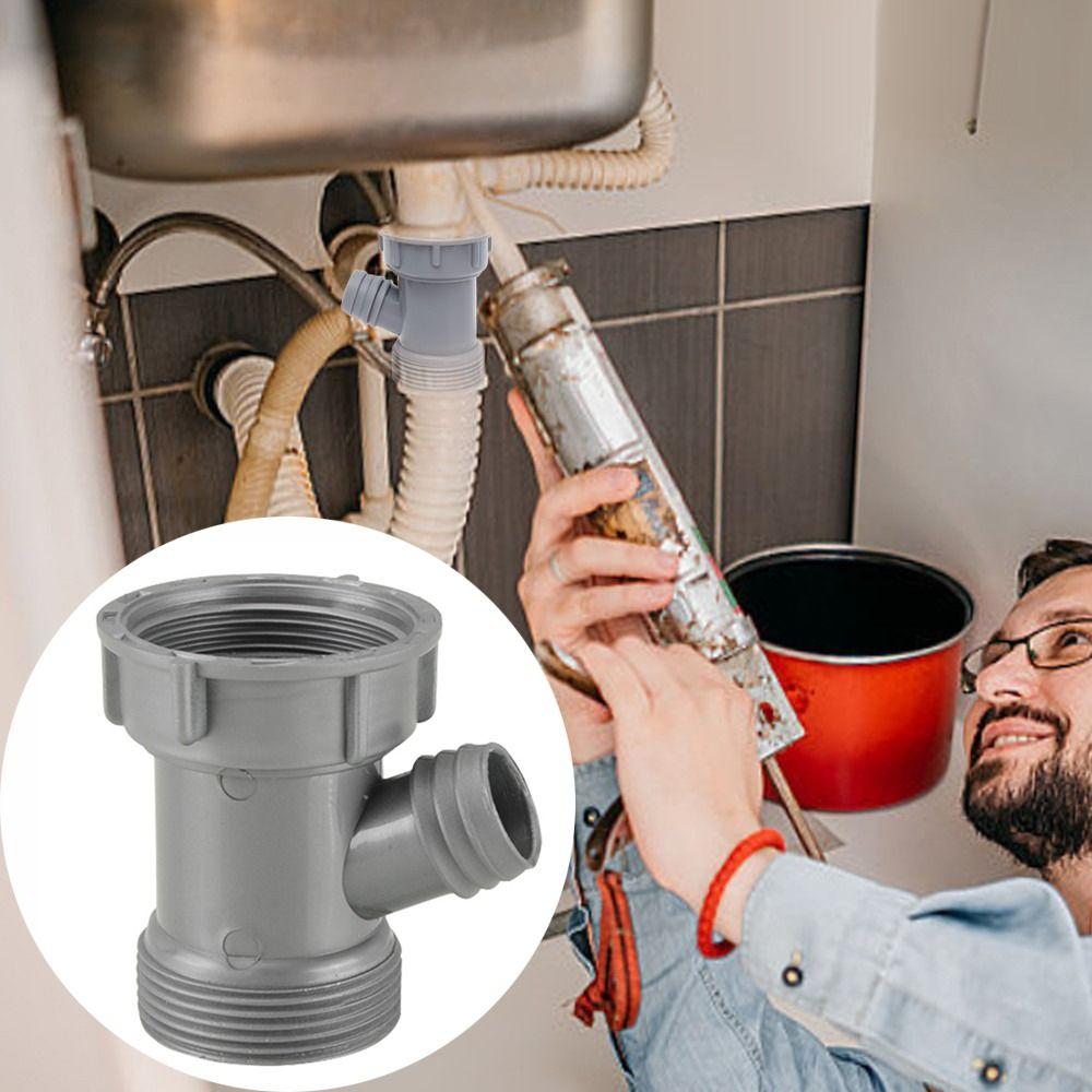 1/2Pcs Y Shaped Sewer Branch Connector with Rubber Sheet Sink Pipe Accessories  Kitchen Bathroom