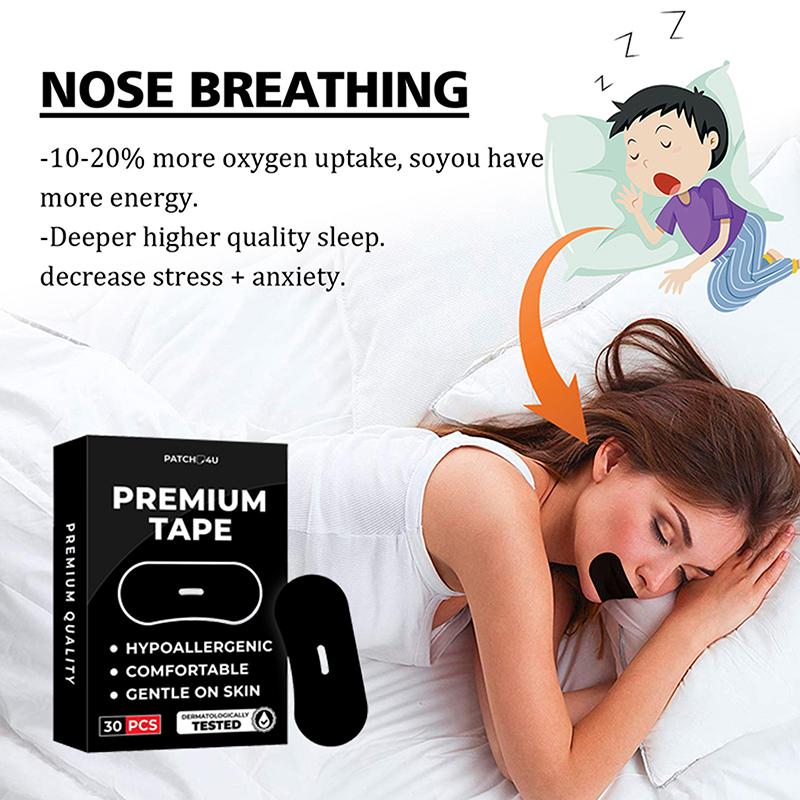 30Pcs Anti Snoring Sleep Mouth Tape Best Breathing Nasal Strips Medical Grade Improved Sleeping Keep Mouth Close Prevent Snoring