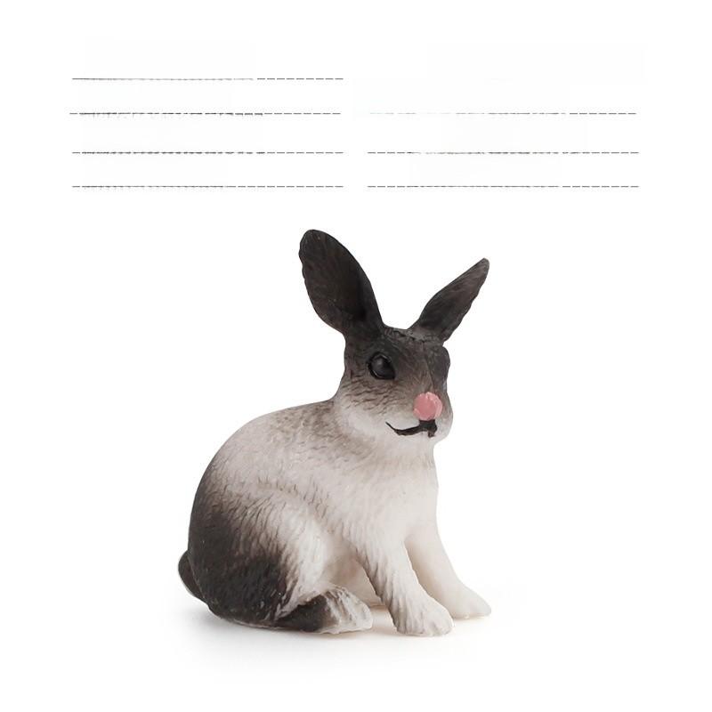 Farm Rabbit Scene Pvc Miniature With Standing And Sitting Rabbits For Micro Landscape Decor