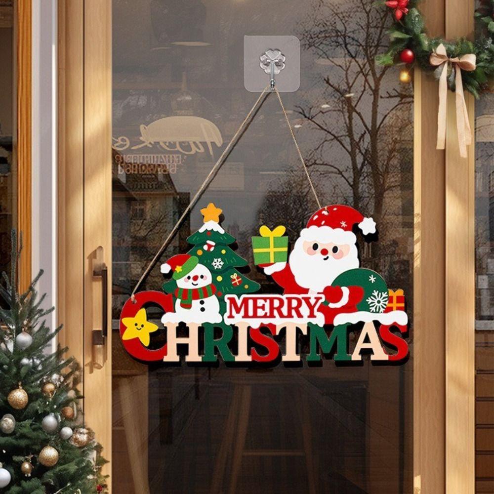Light Up Christmas Door Sign Reindeer Pattern Christmas Hanging Plaque Farmhouse Indoor