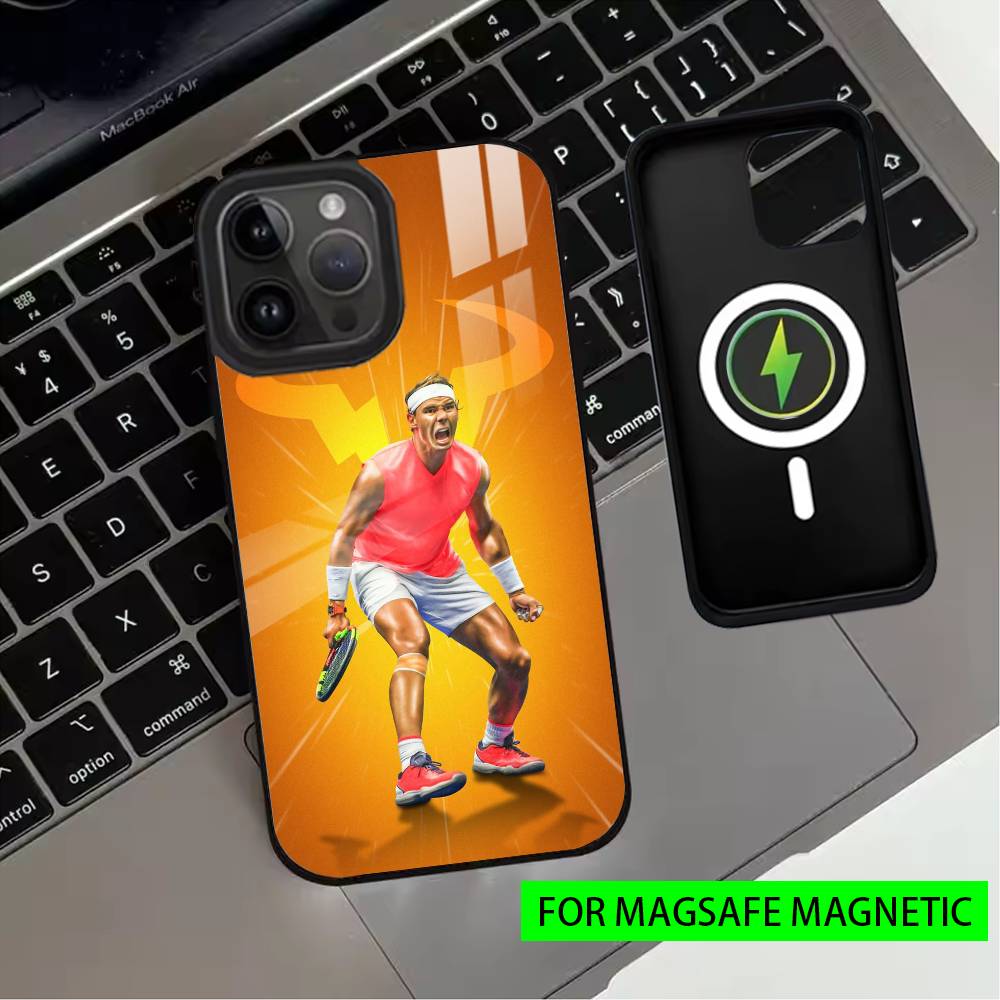 Чехол для телефона T-Tennis Sport R-Rafael N-Nadal-RN для iPhone17,16,15,14,13,12,11 Plus,Pro Магнитный с беспроводной зарядкой Magsafe