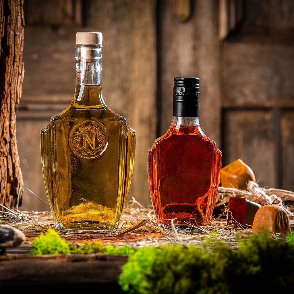 KADAX Szklana Butelka Na Nalewkę Z Zakrętką 5szt.