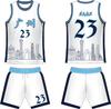 Digital printing basketball jersey set men's and women's game sports jersey training camp team full body printing personalized jersey customization