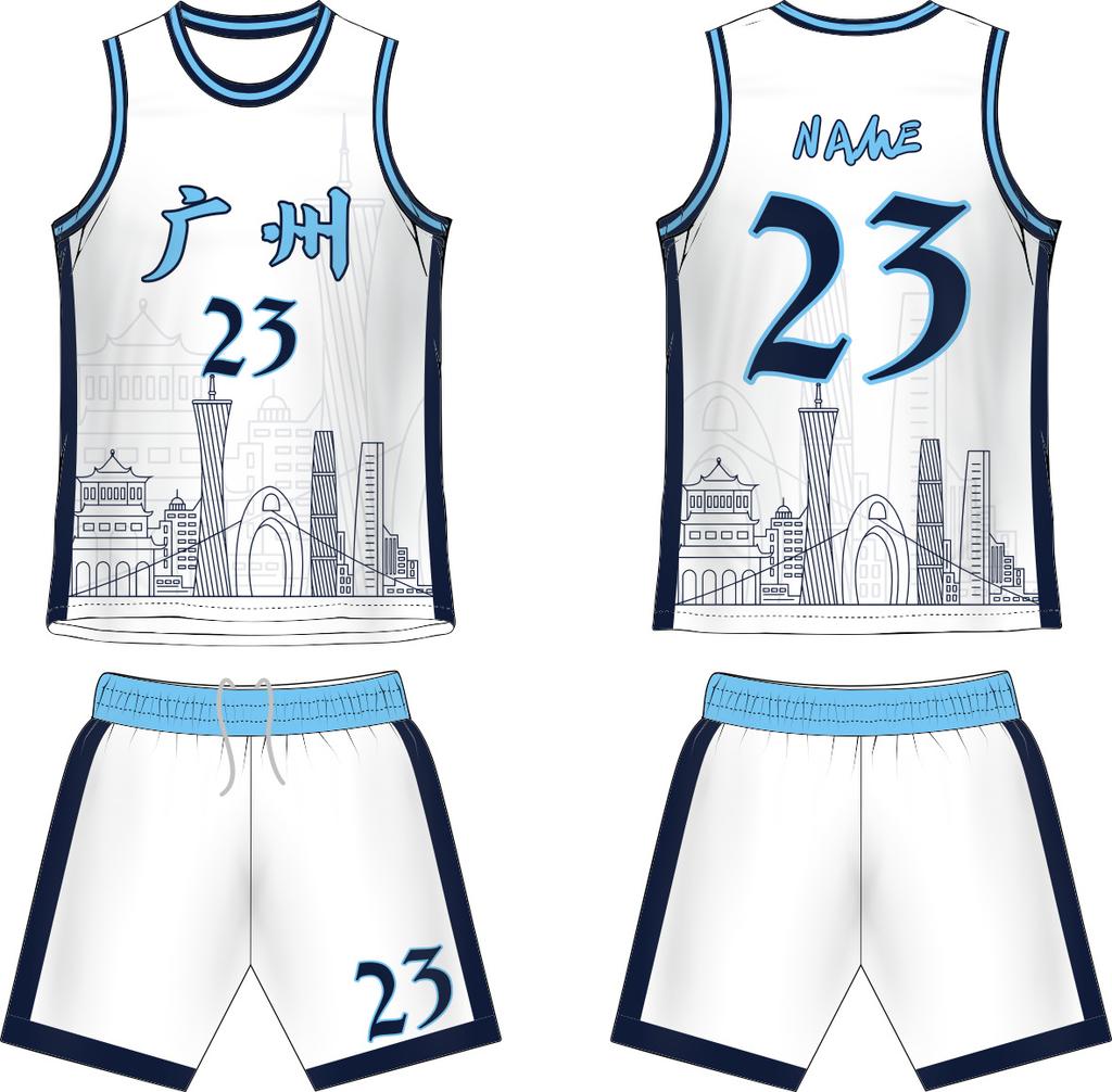 Digital printing basketball jersey set men's and women's game sports jersey training camp team full body printing personalized jersey customization