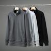 Men's Winter Stand-Up Collar Cardigan Coat - Simple, Fashionable, Long Sleeve