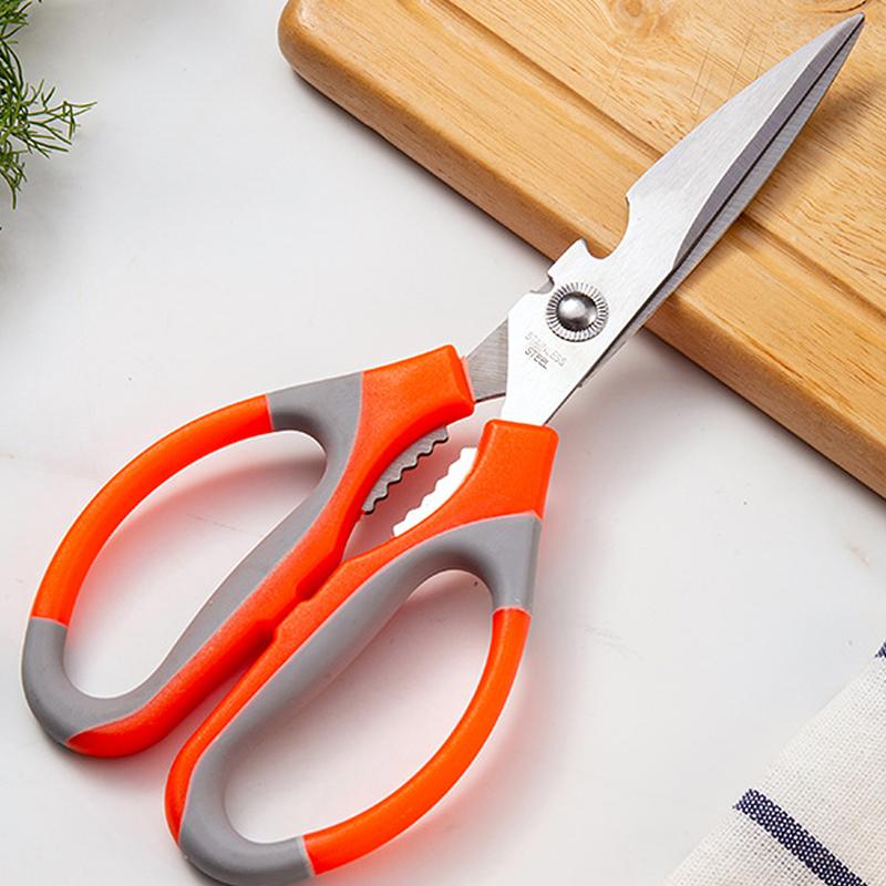 Multifunctional stainless steel household kitchen scissors chicken bone scissors barbecue strong scissors5