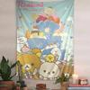 Japan Anime Cute Cartoon Rilakkuma Print Tapestry Bedroom Decoration Celebration Background Design Kawaii Anime Home Decoration