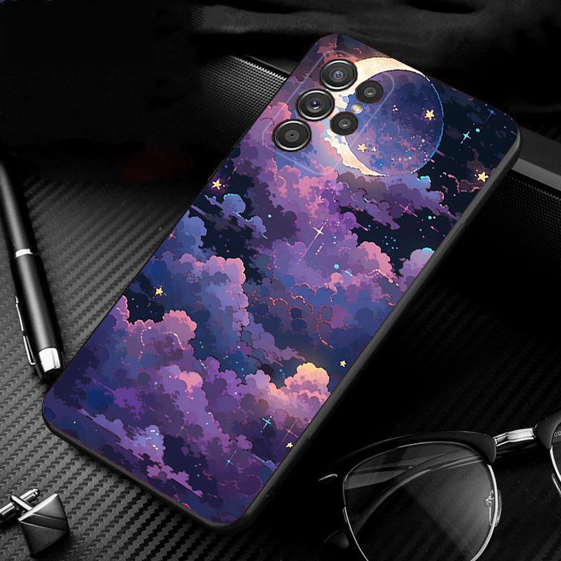 Чехол для телефона с изображением пейзажа и луны для Samsung A52S A21S A33 A23 A13 A14 A32 A52 A53 A54 A51 A71 A15