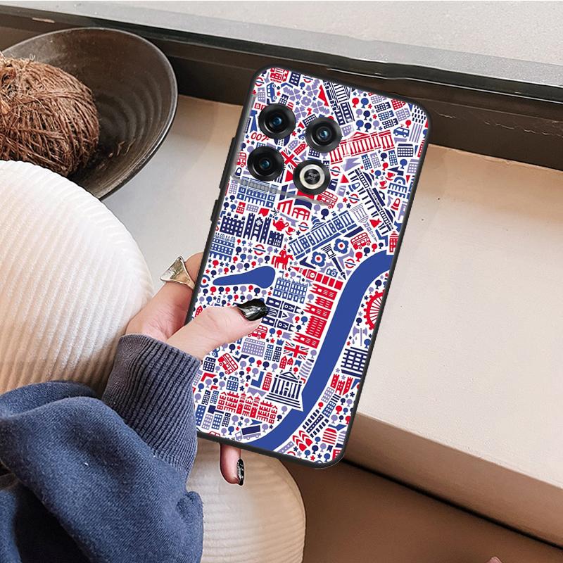 London British Union Jack Case For Oneplus Nord 3 CE 2 Lite 2T N10 N20 N30 OnePlus 11 8 9 10 Pro 8T 9R 10R 10T Cover