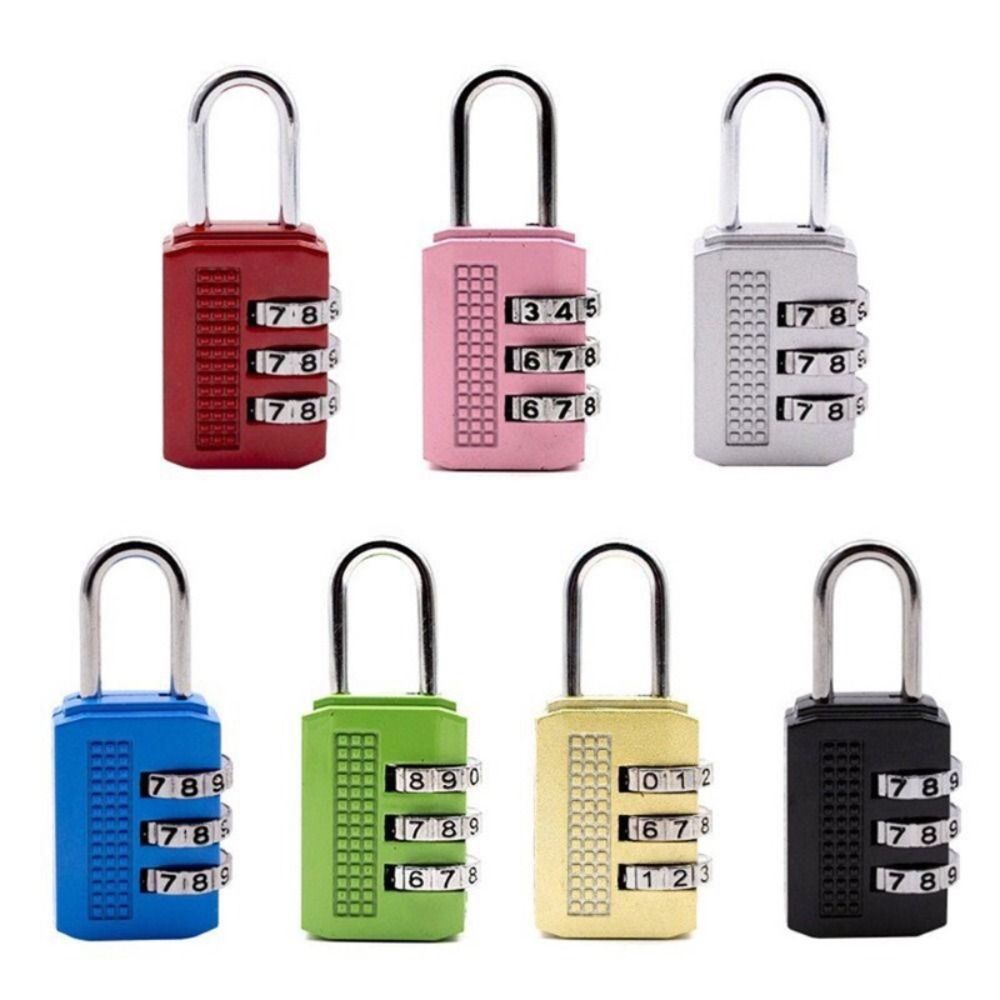Mini Number Lock 3 Digit Zinc Zinc Alloy Padlock Portable Password Lock  Trolley Case