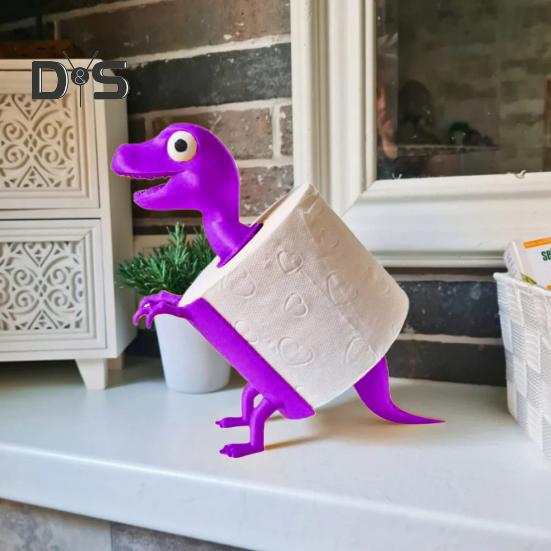 Держатель для туалетной бумаги в форме динозавра, простая сборка, подставка для туалетной бумаги в ванной, подходит для стандартных увеличенных рулонов