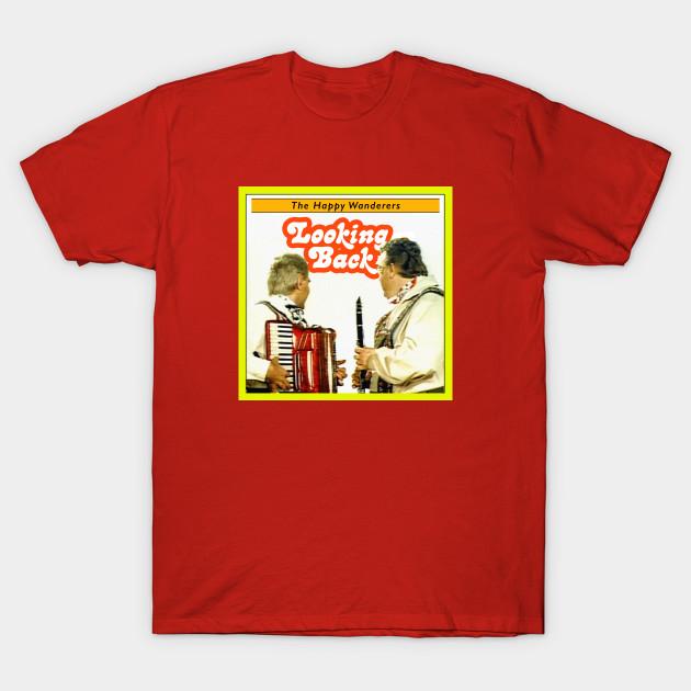 Asian Size Men Black Print T-shirt The Happy Wanderers Looking Back Sctv No-Cut Heat Transfer Print Cotton Tshirt