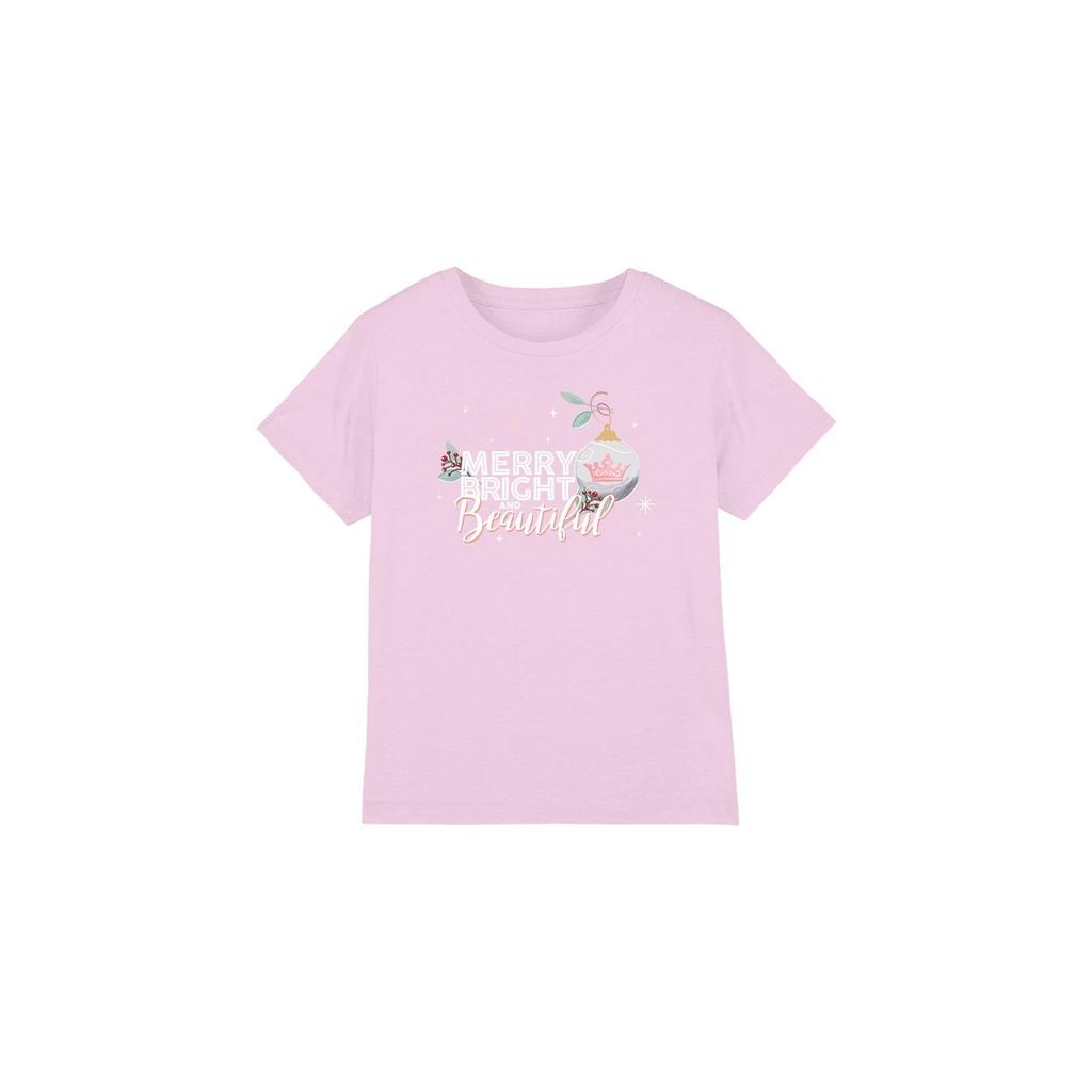 Disney Princess Childrens/Kids Merry, Bright And Beautiful Christmas T-Shirt