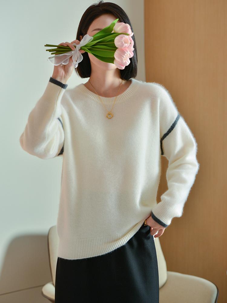 Женский кашемировый свитер Qinghe кашемир 30% кашемир 70% шерсть осенне-зимний кашемировый пуловер мягкий и теплый