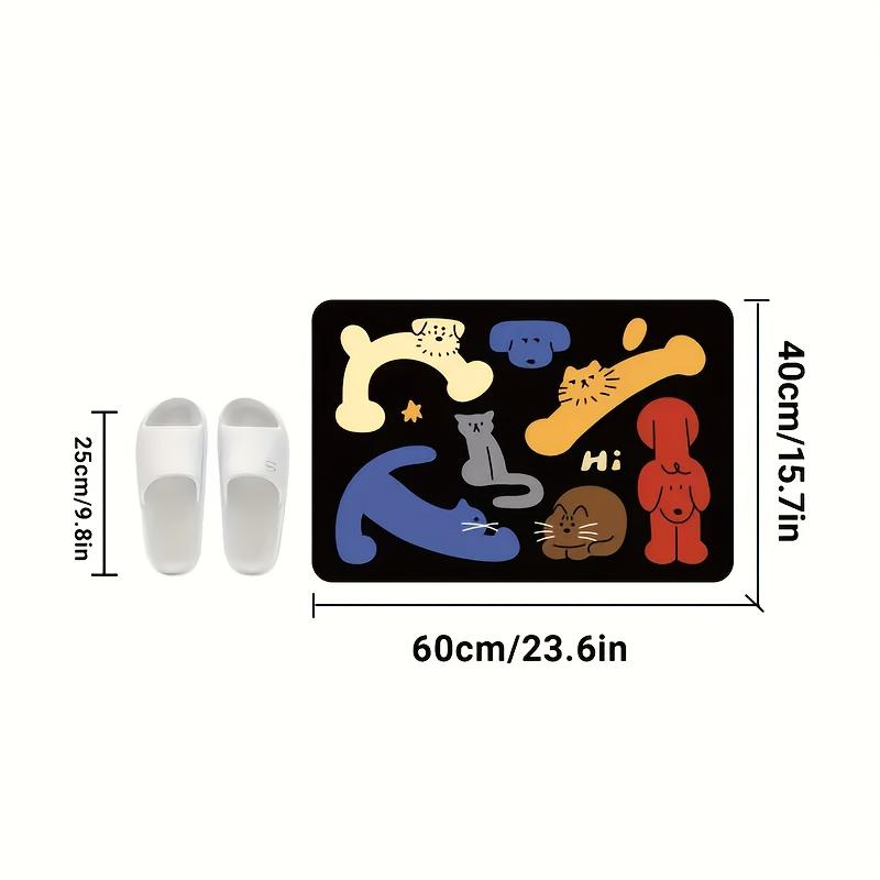 Коврик для ванной Dopamine из диатомитовой земли, Впитывающий, Нескользящий, Моющийся, Коврик для входа в душевую, Декор для дома