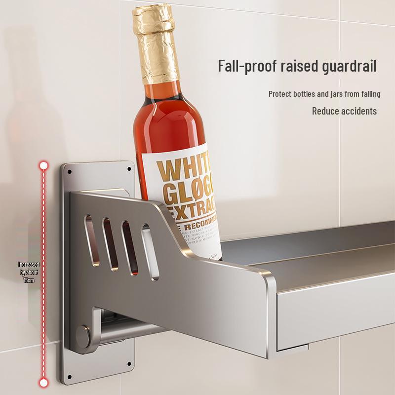 Настенная кухонная полка для хранения и специй без сверления