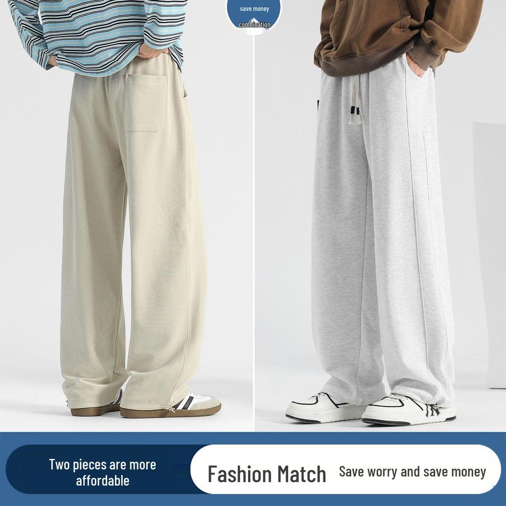 Мужские корейские свободные вельветовые штаны-джоггеры для осени и зимы
