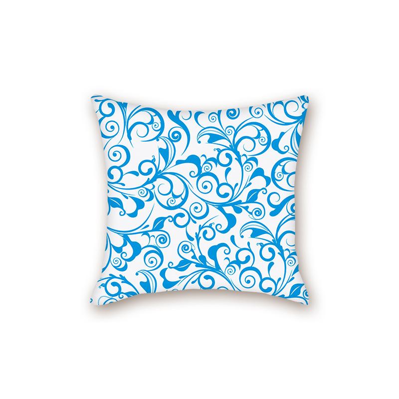 2025 Modern Blue & White Porcelain Series Backrest Pillow Cover for Sofa & Bed