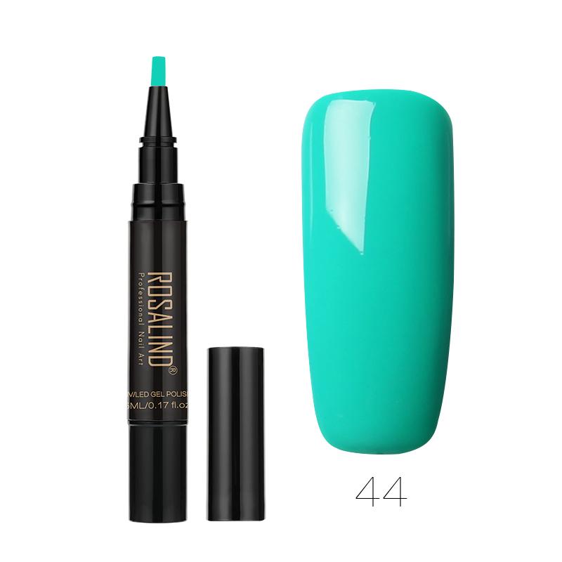 ROSALIND 5ML Stylish Nail Gel Pen Semi Permanent Varnishes Pen For Nail Art Design Base Top Coat Need LED/UV Lamp Cure