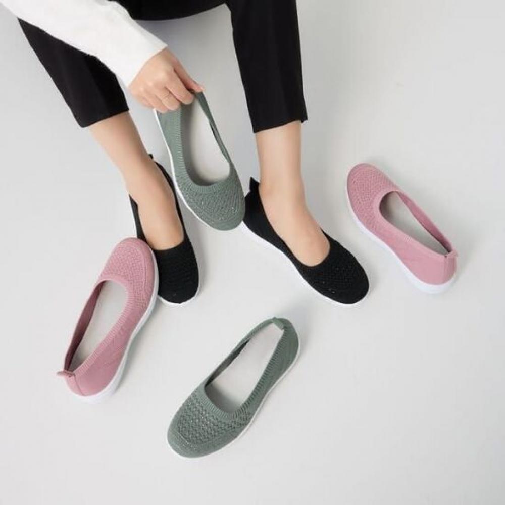 Jisyu Canela 3cm Ultra Light Knit Cubic Shoes