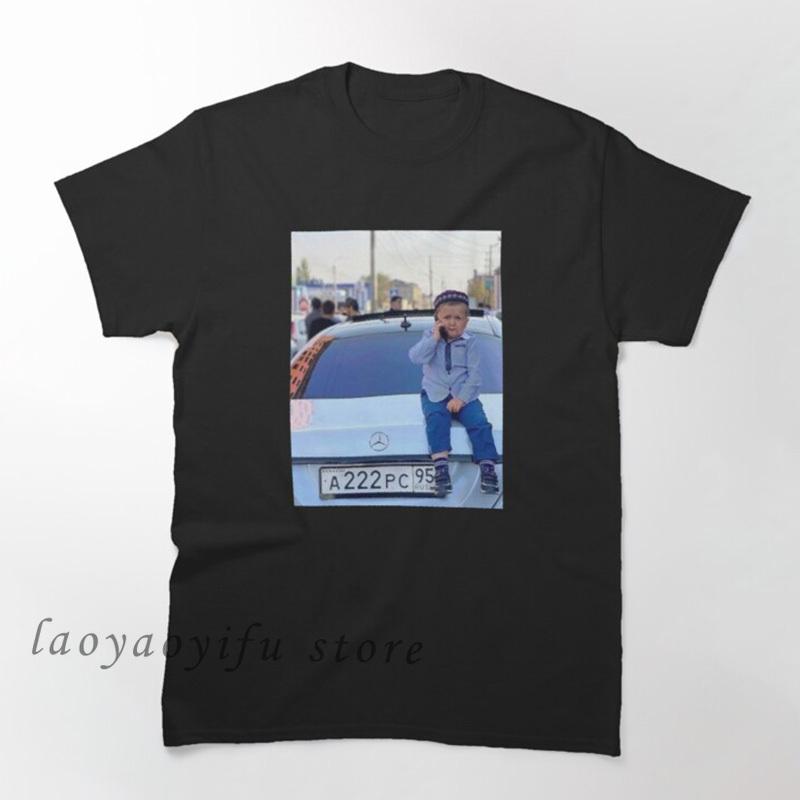 Классическая футболка Hasbulla Fighting Meme, мини-футболка Khabib Blogger, забавные футболки с рисунком, футболка унисекс из полиэстера, кавайная одежда на заказ