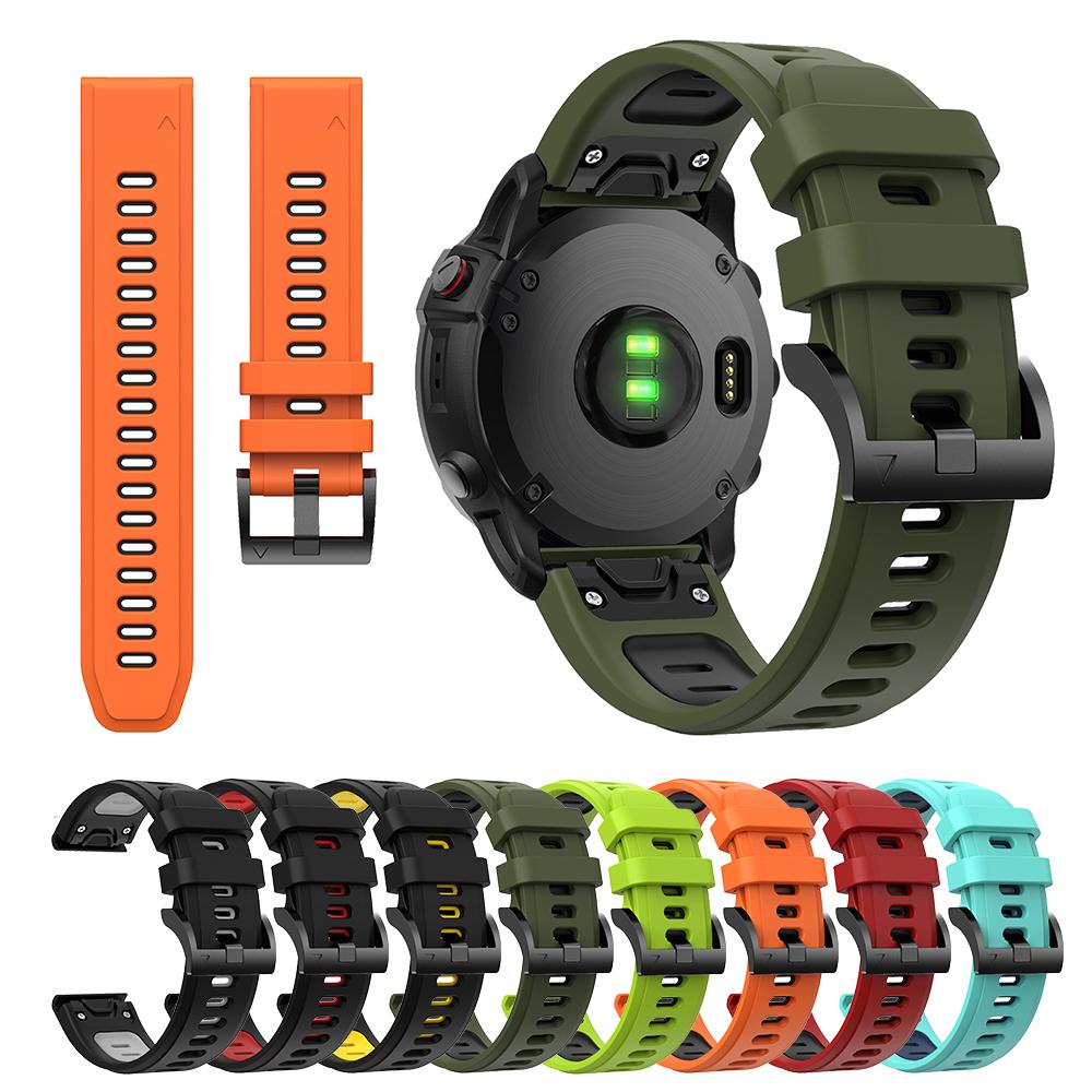 Силиконовый ремешок 22 мм 26 мм для Garmin Fenix 7 7X 6 6X 5 5X, быстросъемный ремешок для часов Garmin Fenix 3/3 HR/3, сапфировый ремешок для умных часов
