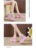 Korean Style Rhinestone Platform Velcro Sandals - 2024 Summer Collection