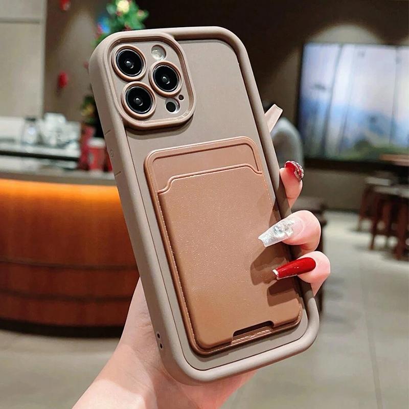 Роскошный силиконовый кошелек-чехол для телефона для iPhone 17 16 15 14 11 13 12 Pro Max Air 16E 16 15 Plus Слот для держателя карт Ударопрочный чехол