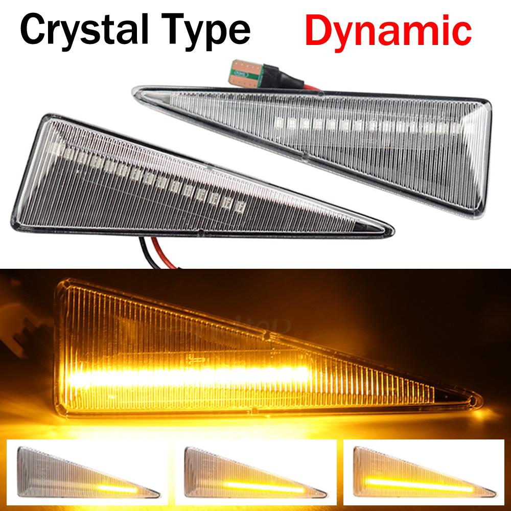 2pcs Led Dynamic Turn Signal Side Marker Light Sequential Blinker Lamp For Renault Espace MK4 Vel Satis Wind Avantime Megane 2