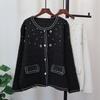 Imitation Mink Velvet Knitted Cardigan Autumn and Winter New Loose Design Sweater Jacket Women