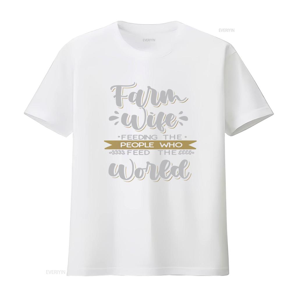 Farm Wife T Shirt Farmer Mom Feeding The People  vintage Washed Stylish Casual Breathable designer clothes graphic Soft homme